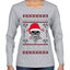 Valhalla Deck The Halls With Skulls & Bodies Ugly Christmas Sweater Womens Graphic Long Sleeve T-Shirt