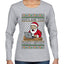 Santa Saw Your Search History, Funny Internet Humor, Ugly Christmas Sweater Womens Graphic Long Sleeve T-Shirt