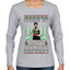 Finding My Happy Holiday, Ugly Christmas Sweater Womens Graphic Long Sleeve T-Shirt