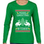 Merry Christmas Bitches Ugly Christmas Sweater Womens Graphic Long Sleeve T-Shirt