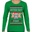 Better Not Pout, Cute Sad Santa Cats | Funny Ugly Christmas Sweater Womens Graphic Long Sleeve T-Shirt