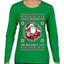 Always Shooting For The Naughty List Ugly Christmas Sweater Womens Graphic Long Sleeve T-Shirt