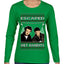 Escaped Bandits Classic Home Holiday Movie Ugly Christmas Sweater Womens Graphic Long Sleeve T-Shirt