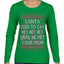 Santa Used To Say Hey Until He Met Your Mom Ugly Christmas Sweater Womens Graphic Long Sleeve T-Shirt