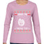 Under The Missle Toe Ugly Christmas Sweater Womens Graphic Long Sleeve T-Shirt