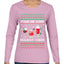 Pour Me Some Holiday Cheer Ugly Christmas Sweater Womens Graphic Long Sleeve T-Shirt