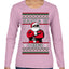 Santa Is Him Funny Gen Z Viral Meme Shades Slang Ugly Christmas Sweater Womens Graphic Long Sleeve T-Shirt