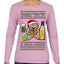 Arriba Abajo Al Centro Pa'Dentro Cheers to Health Salud Ugly Christmas Sweater Womens Graphic Long Sleeve T-Shirt