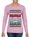 All I Want For Christmas Is Peace on Earth  Ugly Christmas Sweater Womens Graphic Long Sleeve T-Shirt