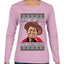 Shut Up Hippy It's Christmas Ugly Christmas Sweater Womens Graphic Long Sleeve T-Shirt