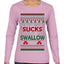 This Ugly Sweater Sucks But I Swallow Ugly Christmas Sweater Womens Graphic Long Sleeve T-Shirt