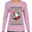 Always Shooting For The Naughty List Ugly Christmas Sweater Womens Graphic Long Sleeve T-Shirt