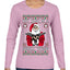Try That In A Small Town Christmas Ugly Christmas Sweater Womens Graphic Long Sleeve T-Shirt
