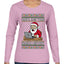 Santa Saw Your Search History, Funny Internet Humor, Ugly Christmas Sweater Womens Graphic Long Sleeve T-Shirt