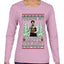 Finding My Happy Holiday, Ugly Christmas Sweater Womens Graphic Long Sleeve T-Shirt