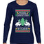 Merry Christmas Bitches Ugly Christmas Sweater Womens Graphic Long Sleeve T-Shirt