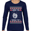 Under The Missle Toe Ugly Christmas Sweater Womens Graphic Long Sleeve T-Shirt