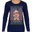 Sleigh Girl Sleigh Funny Trendy Pop Girly Sling Bag Coffee Cup Ugly Christmas Sweater Womens Graphic Long Sleeve T-Shirt