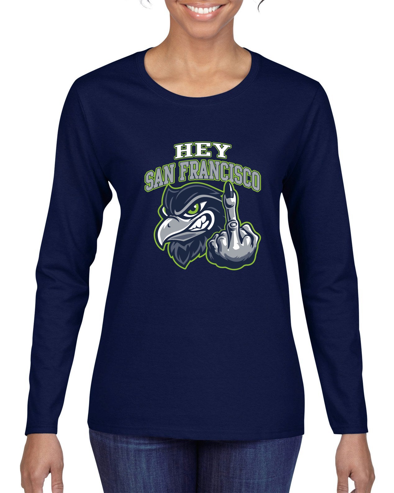 Wild Bobby Seattle Fan | SEA Fantasy Football Sports Sweater, Womens Graphic Long Sleeve T-Shirt