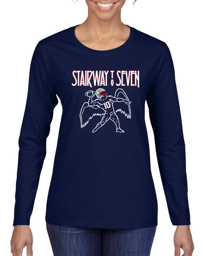 New England Fantasy Football Sports Fan Sweater, Womens Graphic Long Sleeve T-Shirt