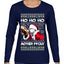 Friday Hood Santa  Ugly Christmas Sweater Womens Graphic Long Sleeve T-Shirt