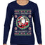 Always Shooting For The Naughty List Ugly Christmas Sweater Womens Graphic Long Sleeve T-Shirt
