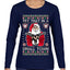 Try That In A Small Town Christmas Ugly Christmas Sweater Womens Graphic Long Sleeve T-Shirt