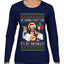 Gonna Party Like It's My Birthday Jesus Ugly Christmas Sweater Womens Graphic Long Sleeve T-Shirt