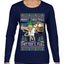 Merry Christmas Shitter's Full Ugly Christmas Sweater Womens Graphic Long Sleeve T-Shirt