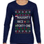 Naughty Nice 41, Ugly Christmas Unisex Sweater List, Extra Festive, Ugly Christmas Sweater Womens Graphic Long Sleeve T-Shirt