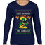 Feliz Navidad Mis Amigos!, Ugly Christmas Sweater Womens Graphic Long Sleeve T-Shirt