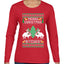 Merry Christmas Bitches Ugly Christmas Sweater Womens Graphic Long Sleeve T-Shirt