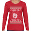 Under The Missle Toe Ugly Christmas Sweater Womens Graphic Long Sleeve T-Shirt