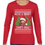 Merry Swiftmas Ugly Christmas Sweater Womens Graphic Long Sleeve T-Shirt