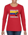 Freedom For Venezuelan Raised Fist Sweater, Womens Graphic Long Sleeve T-Shirt