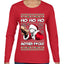 Friday Hood Santa  Ugly Christmas Sweater Womens Graphic Long Sleeve T-Shirt