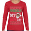 Where My Ho's At? Ugly Christmas Sweater Womens Graphic Long Sleeve T-Shirt