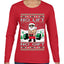 No Lift No Gift Fitness Workout Santa Ugly Christmas Sweater Womens Graphic Long Sleeve T-Shirt