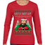 Let's Get Lit Clark Vacation Ugly Christmas Sweater Womens Graphic Long Sleeve T-Shirt