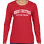 Vintage Movie Quote Merry Christmas Little Fella Christmas Womens Graphic Long Sleeve T-Shirt