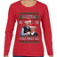Beginning To Look Like You Miss Us Trump Carlson 24 Ugly Christmas Sweater Womens Graphic Long Sleeve T-Shirt