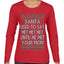 Santa Used To Say Hey Until He Met Your Mom Ugly Christmas Sweater Womens Graphic Long Sleeve T-Shirt