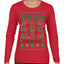 Tis' The Season To Be Naughty Unisex Ugly Christmas Sweater Womens Graphic Long Sleeve T-Shirt