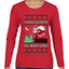 I Could Go Down All Night Long, Ugly Christmas Sweater Womens Graphic Long Sleeve T-Shirt