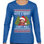 Merry Swiftmas Ugly Christmas Sweater Womens Graphic Long Sleeve T-Shirt