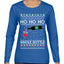 Ho Ho Ho Whole Bottle Wine Spirits Ugly Christmas Sweater Womens Graphic Long Sleeve T-Shirt