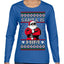 Santa Is Him Funny Gen Z Viral Meme Shades Slang Ugly Christmas Sweater Womens Graphic Long Sleeve T-Shirt
