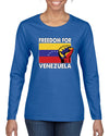 Freedom For Venezuelan Raised Fist Sweater, Womens Graphic Long Sleeve T-Shirt