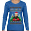 Let's Get Lit Clark Vacation Ugly Christmas Sweater Womens Graphic Long Sleeve T-Shirt
