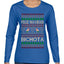 Feliz Navidad Bichota Ugly Christmas Sweater Womens Graphic Long Sleeve T-Shirt